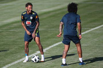 Neymar y Marcelo, Brasil.