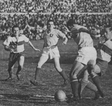 El Clásico Universitario, entre Universidad de Chile y Universidad Católica, se juega desde 1939 en Primera División. 