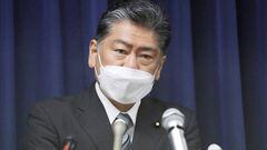 The Japanese Minister of Justice at the press conference for the execution of Tomohiro Kato