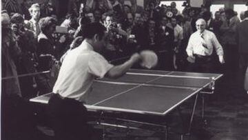 US President Richard Nixon travelled to China in 1972 on the back of what was referred to as 'ping-pong diplomacy'. A year before, the Chinese president Mao Zedong had invited a delegation of US players to play various matches against his countrymen. In t