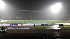 El duelo a desarrollarse en el Estadio Universitario de la Ciudad de M&eacute;xico no pudo llevarse a cabo debido a los encharcamientos en la cancha, a consecuencia de las constantes lluvias.