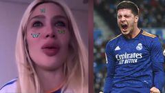 La novia de Militao llora tras el gol de Jovic y deja un discurso que emociona al madridismo