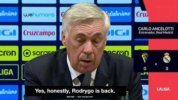 Ancelotti speaks about Rodrygo and the season so far
