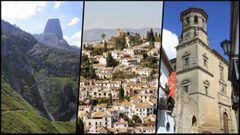 El Parque Nacional de los Picos de Europa (/Creative Commons/Rosurob), el Albayzin de Granada y la Universidad de Baeza