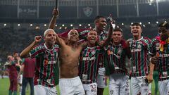Los jugadores de Fluminense celebran el título de Libertadores.