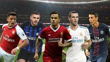 Alexis, Icardi, Coutinho, Bale y Di Mar&iacute;a. 
