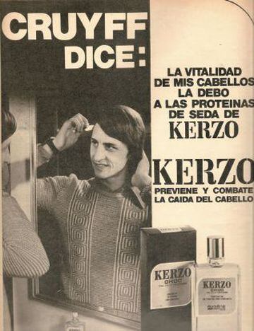 Cruyff anunciando productos para el cabello.