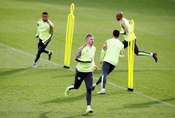 Manchester City's Kevin De Bruyne in training earlier this week