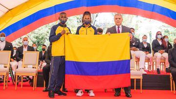 Delegaci&oacute;n colombiana recibe el Pabell&oacute;n Nacional para los Juegos Panamericanos Junior Cali - Valle 2021.