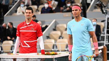 Victoria de Rafa Nadal en tres sets por 6-0,6-2 y7-5 en 2h:41 al serbio Djokovic, para alzar su 13º título en Roland Garros.