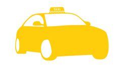 Taxi Icon. Taxi Service. Taxi Car. White Background