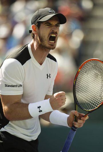 Andy Murray showing his passion...this time on court at Indian Wells.