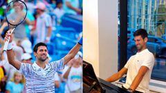 Novak Djokovic, un 'pianista' de lo más entusiasta en Nueva York