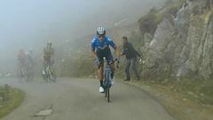 El ciclista colombiano Miguel &Aacute;ngel L&oacute;pez (Movistar Team) gana la decimoctava etapa de La Vuelta 2021, disputada entre Salas y el Altu d&#039;El Gamoniteiru sobre 162,6 kil&oacute;metros @MOVISTAR_TEAM 02/09/2021