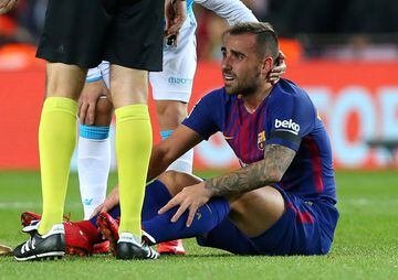 Paco Alcácer injured against Deportivo on 22 minutes.