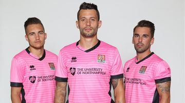 NTFC went pink for their 15/16 away shirt. The players looked rather moody about it.