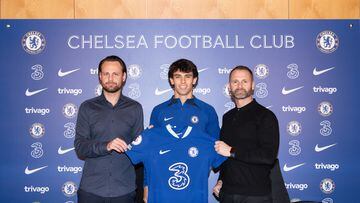 Joao Félix, presented as a new Chelsea player.