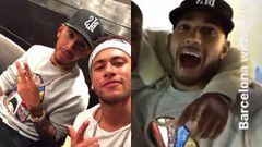 Lewis Hamilton con Neymar y celebrando la victoria del Bar&ccedil;a en el Camp Nou.
