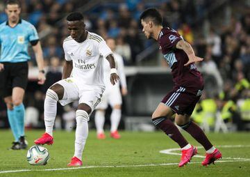 Vinicius in action for Real Madrid against Celta Vigo.