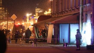 SAINT-PETERSBURG, RUSSIA - APRIL 02: Russian forces take security measures at the explosion site in which prominent Russian military correspondent Vladlen Tatarsky died in Saint-Petersburg, Russia on April 02, 2023. According to the statement made by the Russian Interior Ministry, one person was killed and 16 person injured in an explosion in a cafe. (Photo by Stringer/Anadolu Agency via Getty Images)