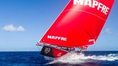 Leg 4, Melbourne to Hong Kong, day 14 on board MAPFRE, Drone Shot. Photo by Ugo Fonolla/Volvo Ocean Race. 15 January, 2018.