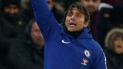 El entrenador italiano del Chelsea, Antonio Conte, durante un partido.