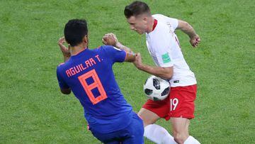 Abel Aguilar sali&oacute; lesionado del partido en el que Colombia venci&oacute; a Polonia en la segunda jornada del Mundial de Rusia 2018.