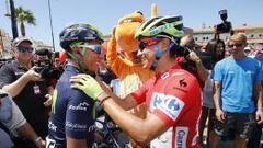 Nairo Quintero y Esteban Chaves, rivales en la lucha por quedarse con la Vuelta a Espa&ntilde;a 2015