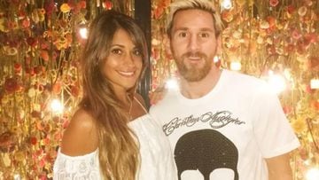 Leo Messi y Antonella Roccuzzo se dejaron ver en el restaurante Bellavista de Barcelona.