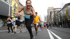 SYDNEY, AUSTRALIA - AUGUST 14: Competitors  run up William St during the 2022 City to Surf on August 14, 2022 in Sydney, Australia. (Photo by Don Arnold/Getty Images)