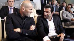 Zinedine Zidane y Luis Figo.