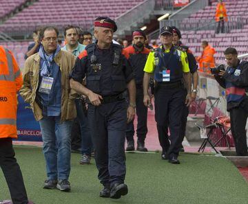 Mossos d'escuadra at the Camp Nou.