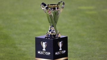 COLUMBUS, OH - DECEMBER 12: The Philip F. Anschutz Trophy during the match between Columbus Crew SC and Seattle Sounders FC as part of the MLS Cup Final 2020 at MAPFRE Stadium on December 12, 2020 in Columbus, Ohio. (Photo by Omar Vega/Getty Images)