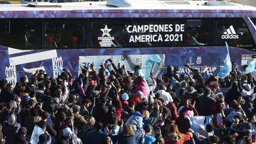 Festejo de Argentina campeón de la Copa América: así fue el recibimiento en Ezeiza y la celebración en el Obelisco