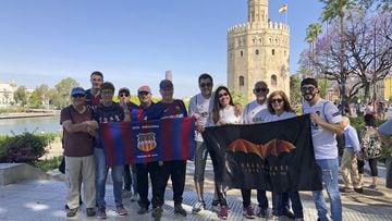 Fans of Barcelona and Valencia