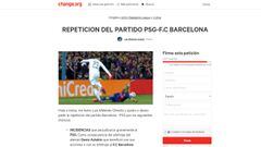 Petition created on change.org to get Barcelona vs PSG replayed