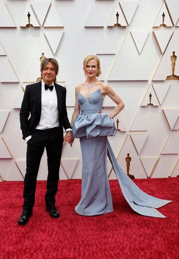 Nicole Kidman, nominada a mejor actriz por Being Ricardos, con su marido Keith Urban.