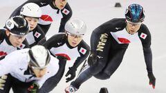 Gangneung (Korea, Republic Of), 06/02/2018.- (FILE) - Short track speed skater Kei Saito (R) of Japan during a training session with teammates prior to the PyeongChang 2018 Olympic Gams in Gangneung, South Korea, 06 February 2018. Saito on 13 February bec