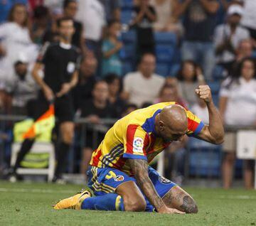 Simone Zaza beats the ground after being turned down for a penalty late on against Real Madrid.