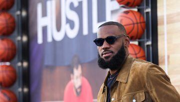 Cast member LeBron James attends a premiere for the film "Hustle" in Los Angeles, California
