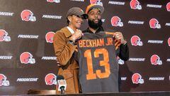 El nuevo jugador de los Cleveland Browns luci&oacute; por primera vez el jersey que usar&aacute; a partir de la temporada 2019 de la NFL.
