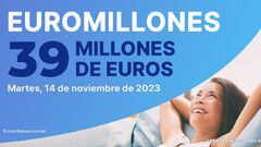 Euromillones: comprobar los resultados del sorteo de hoy, martes 14 de noviembre
