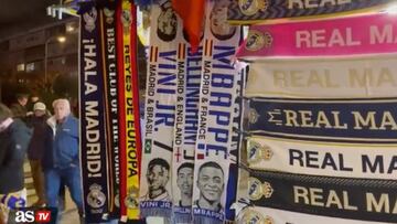 Kylian Mbappé is playing with PSG until the end of the season, but his face is already on the scarves on sale at Real Madrid’s Santiago Bernabéu stadium.