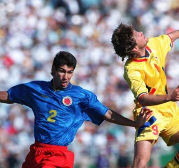 Primer partido de Colombia en el Mundial de 1994, frente a Rumania. 