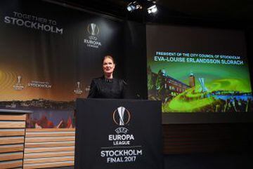 La presidenta de Estocolmo Eva-Louise Erlandsson Slorach. La final de la Europa League se disputará en la capital sueca.