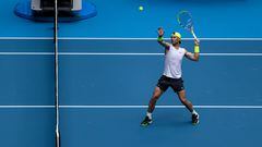 Melbourne (Australia), 05/01/2023.- Rafael Nadal of Spain in action during an Australian Open practice session at Melbourne Park in Melbourne, Australia, 05 January 2023. (Tenis, Abierto, España) EFE/EPA/DIEGO FEDELE AUSTRALIA AND NEW ZEALAND OUT
