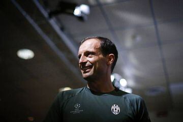Juventus coach Massimiliano Allegri on Media Day in Turin yesterday.