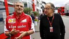 Maurizio Arrivabene y Sergio Marchionne, los mandatarios de Ferrari.