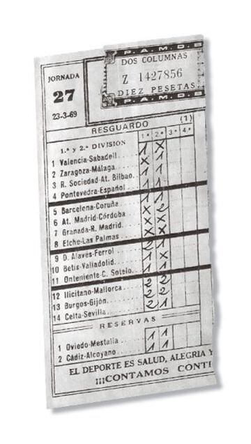 El modelo de quiniela, llamado 1X2 por el modo de realizar la apuesta, entró en vigor a comienzos de la temporada 48/49 a partir de una idea de Pablo Hernández Coronado, tras dos malas temporadas con el sistema anterior.