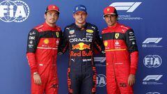 Leclerc, Verstappen y Sainz, en Zandvoort.